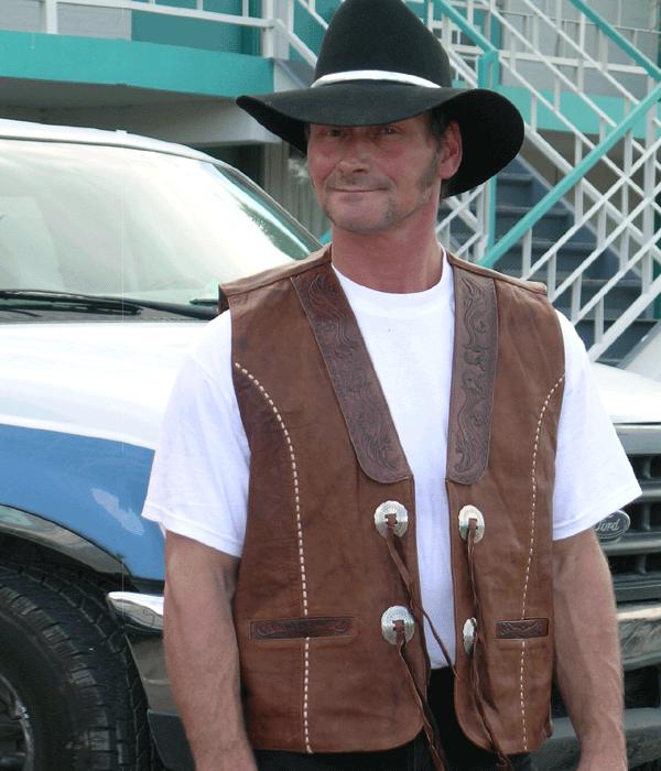 (image for) Western Tooled Leather Vest